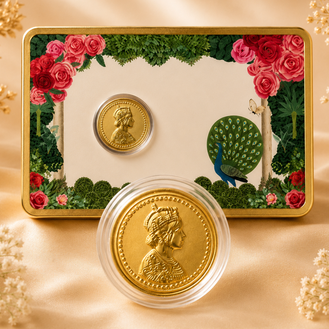 50mg Gold Queen Card – Timeless Royal Collection