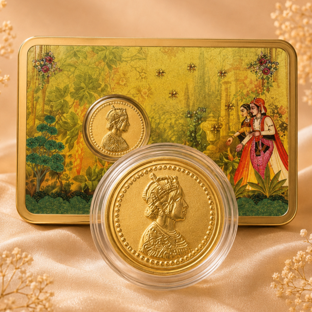 50mg Gold Queen Coin with Designer Card
