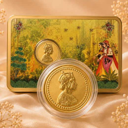 50mg Gold Queen Coin with Designer Card