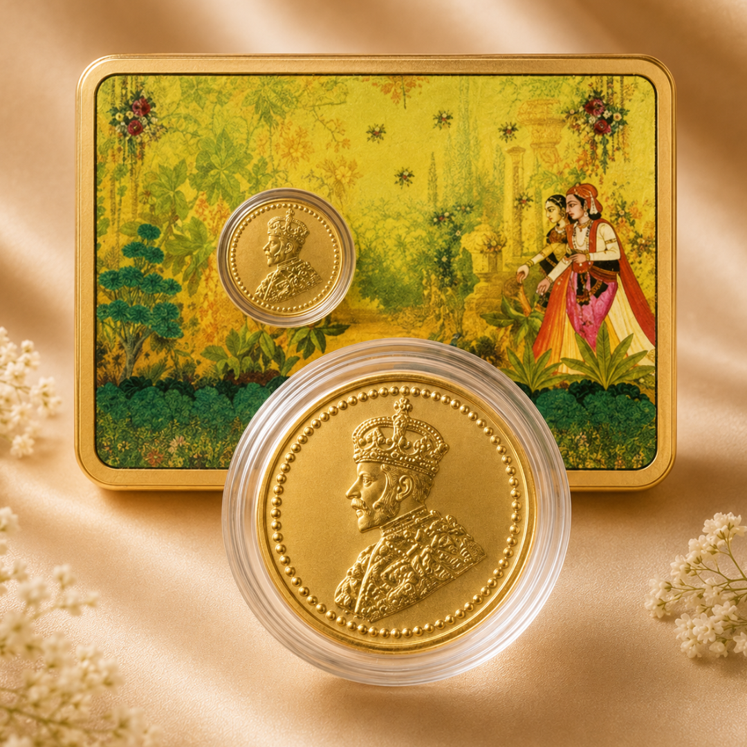 100mg Gold King Coin with Designer Card