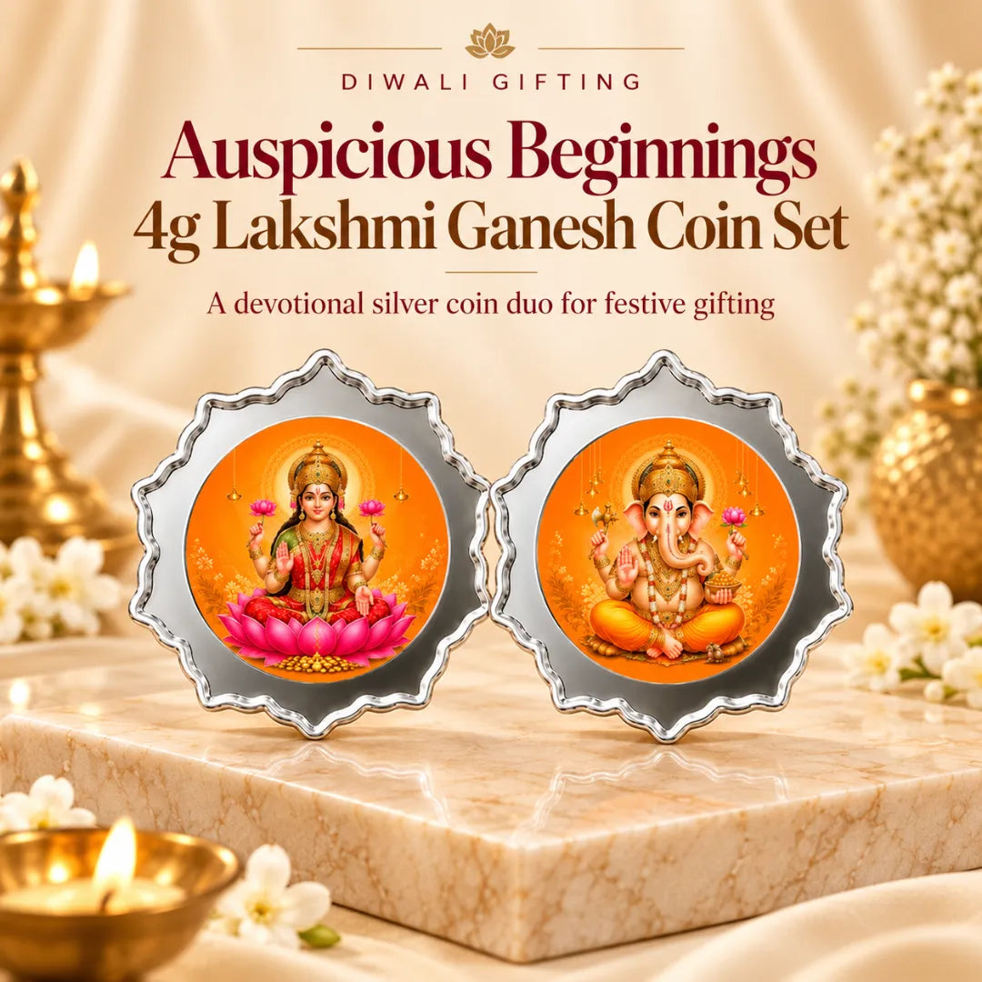Auspicious Beginnings - 4g Laxmi Ganesh Coin Set