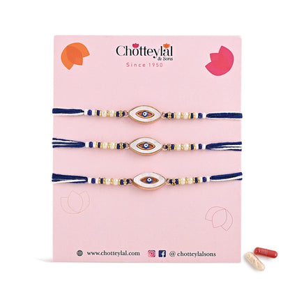 Men's Rakhi - Nice Evil Eye Design - Set of 3