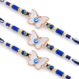 Men's Rakhi - Butterfly With Evil Eye Design - Set of 3