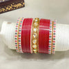 Pure Pearl Classic Kundan Deep Red Chooda