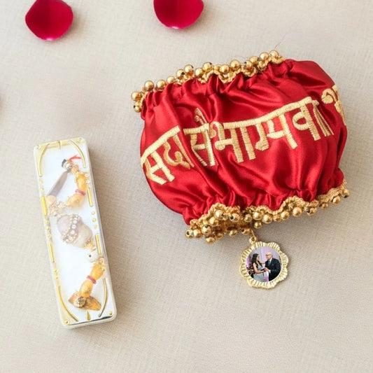 Gaana With Sada Saubhagyawati Premium Traditional Red Gaana Cover