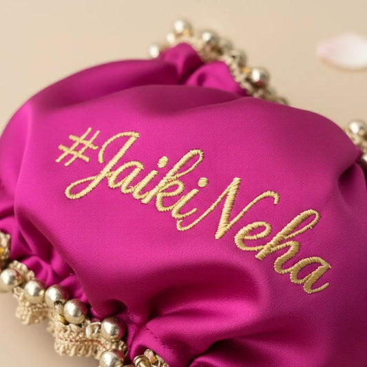 Magenta Color Premium Customised Gaana Cover