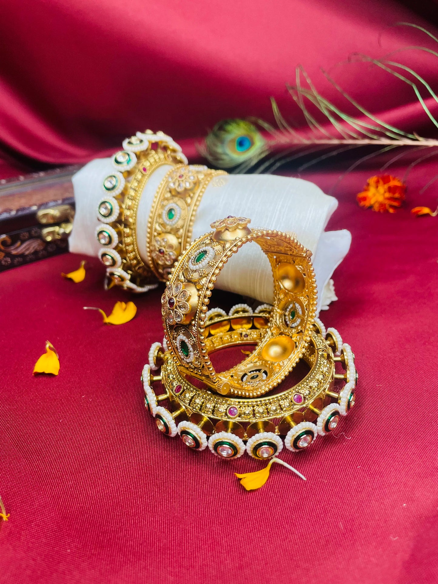 Classic Antique Gold Kada Sets