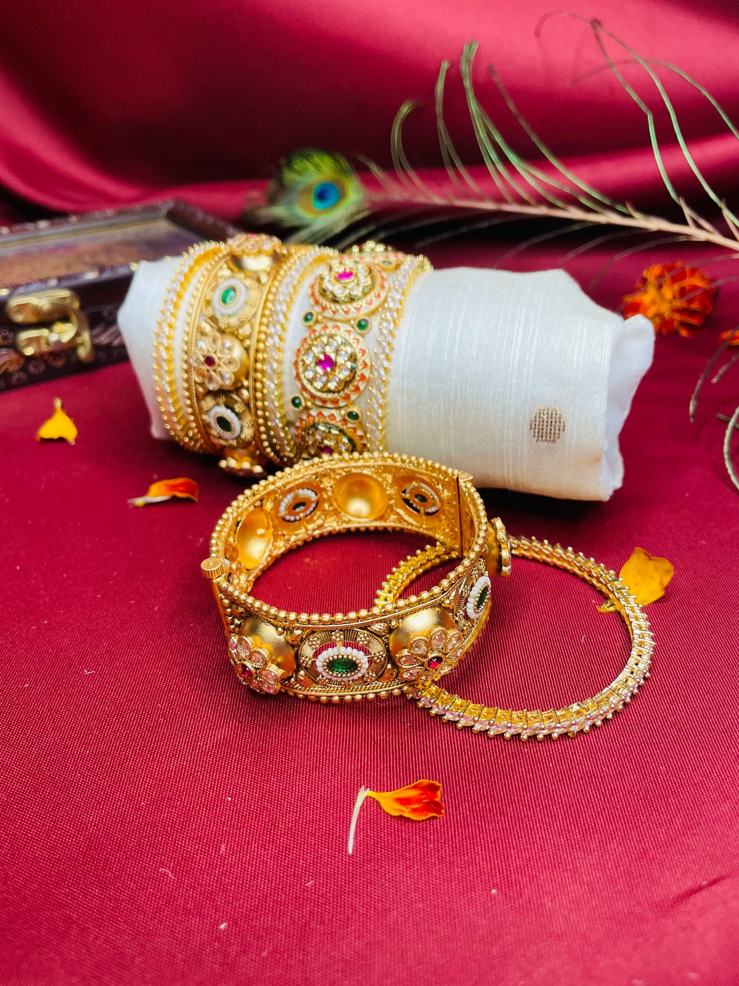 Radiant Style: Vintage Gold Kada Sets