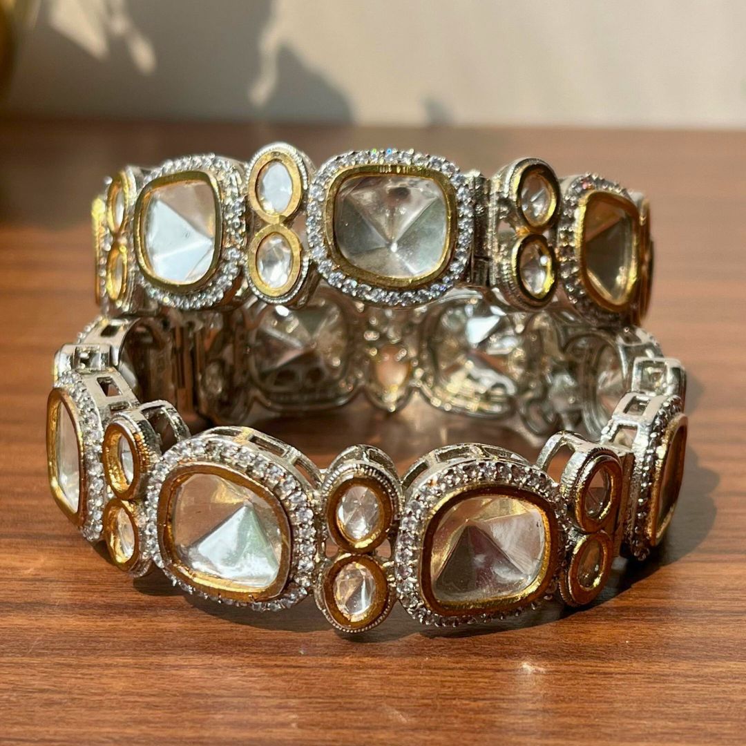 Maharani Polki Statement Kada Bangles
