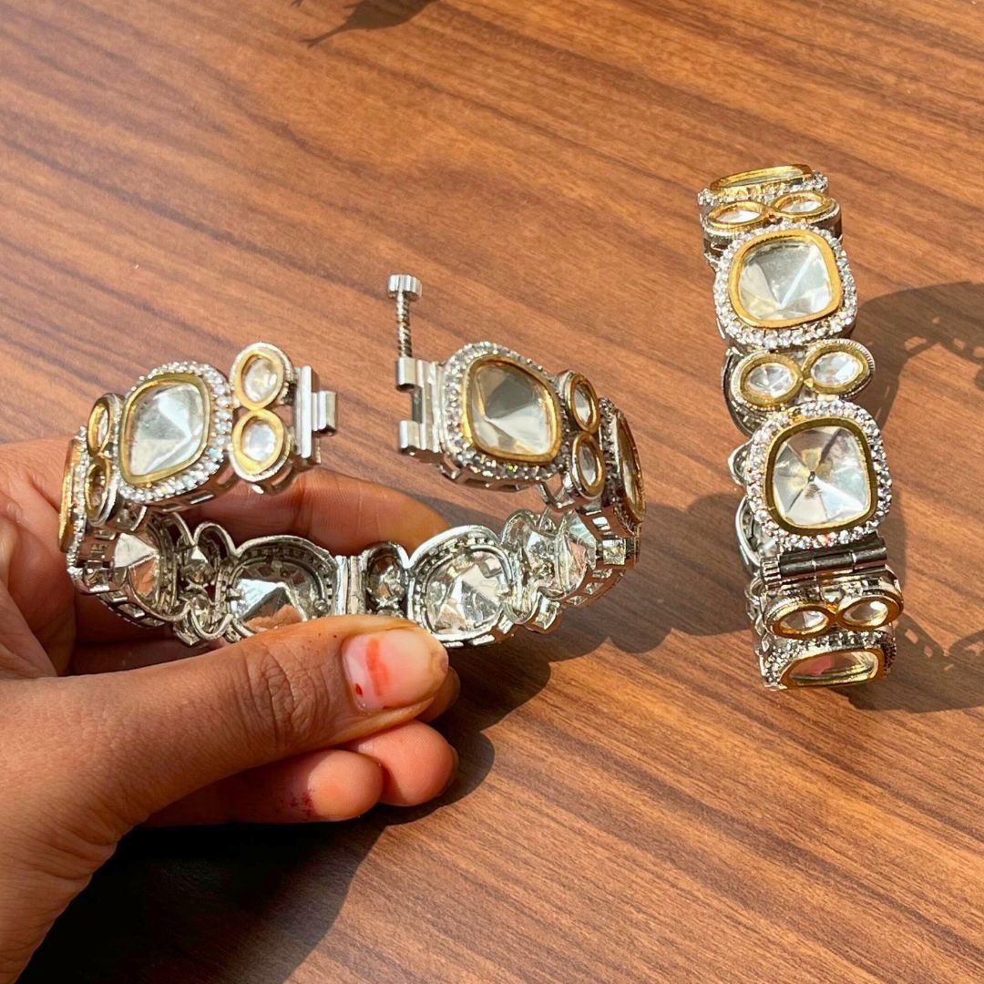 Maharani Polki Statement Kada Bangles