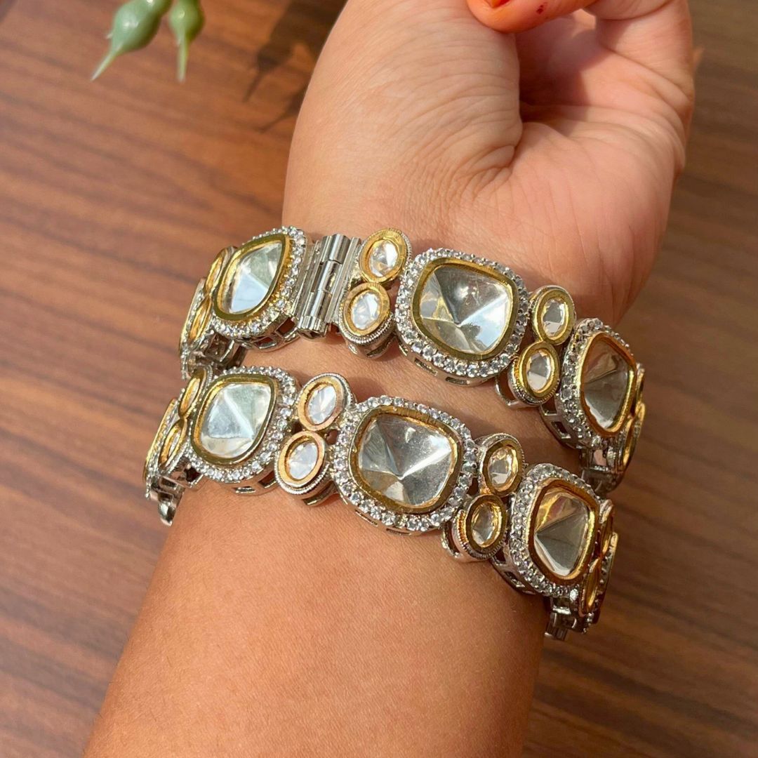 Maharani Polki Statement Kada Bangles