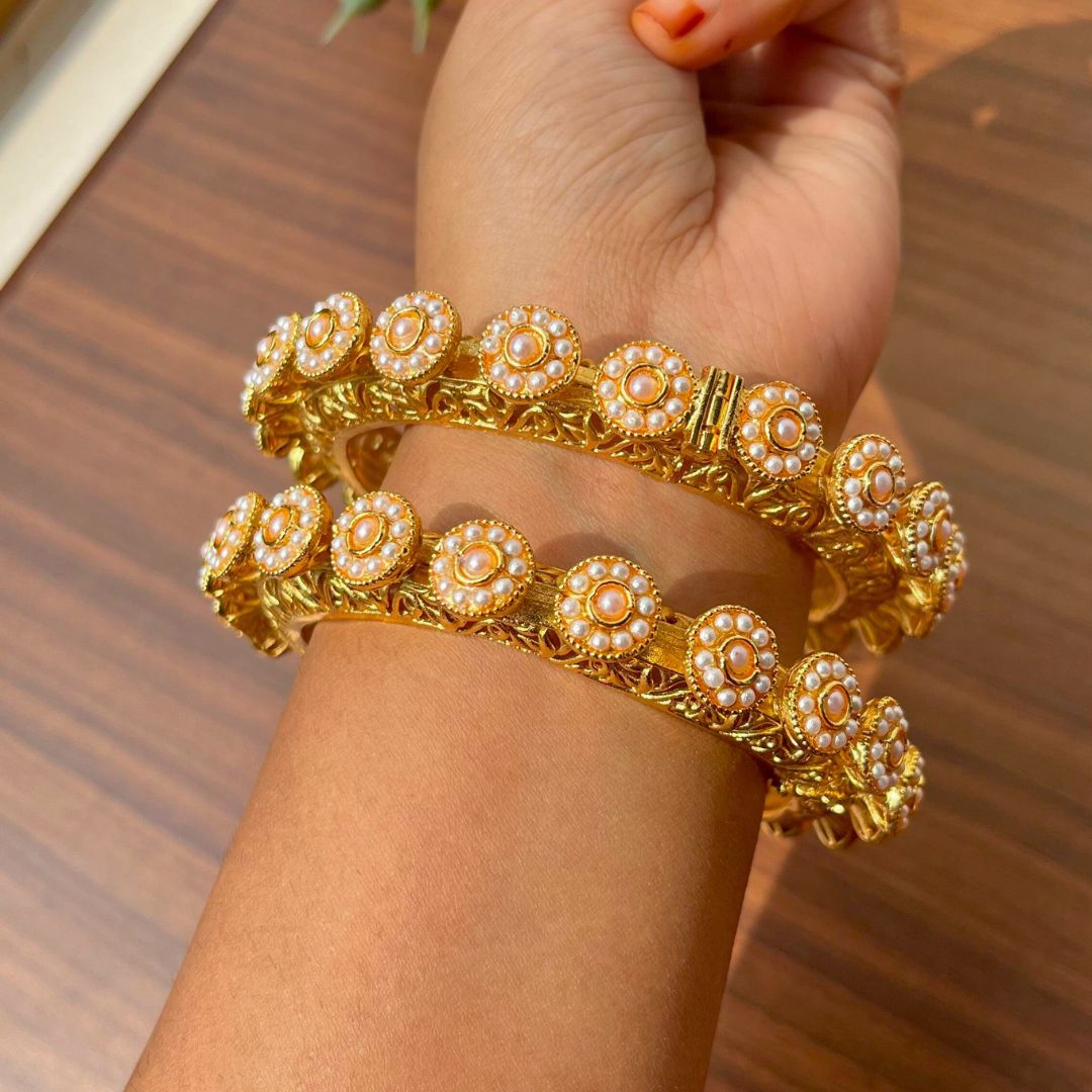 Mogra Patcheli Kada Bangles