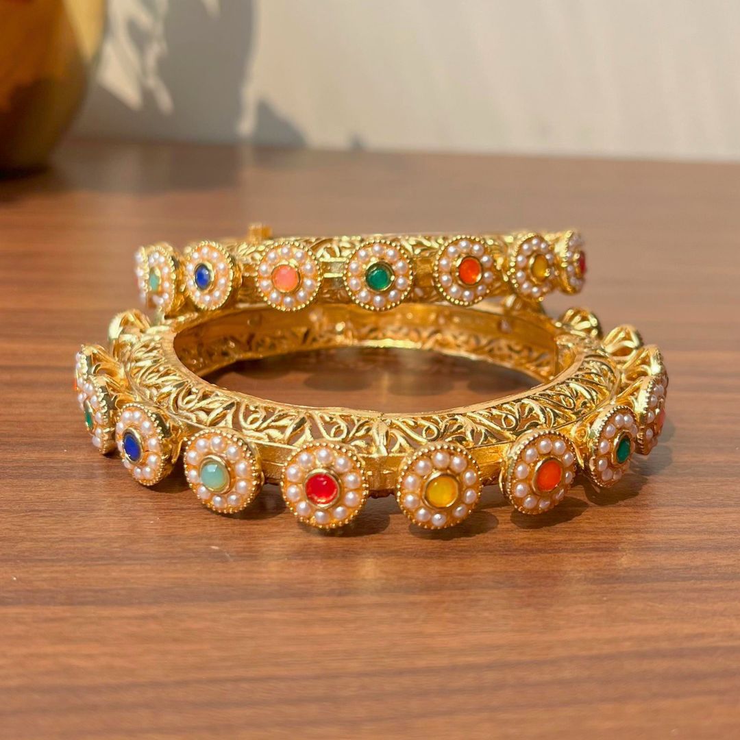 Navratan Mogra Patcheli Kada Bangles