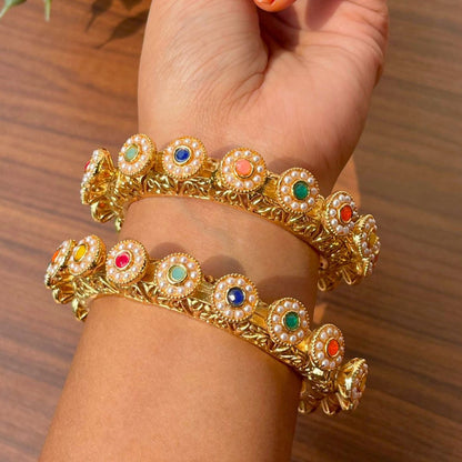 Navratan Mogra Patcheli Kada Bangles