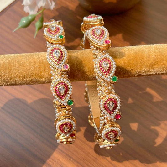 Marquise Floral Kada Bangles