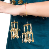 Golden kaleera with heart hangings