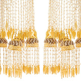 Golden Radiance Pearl Strings Triple Dome Bridal Kaleera