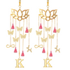 Golden Lotus Charms Bridal Kaleera - Customise with Name Initials, Motifs & Tassels