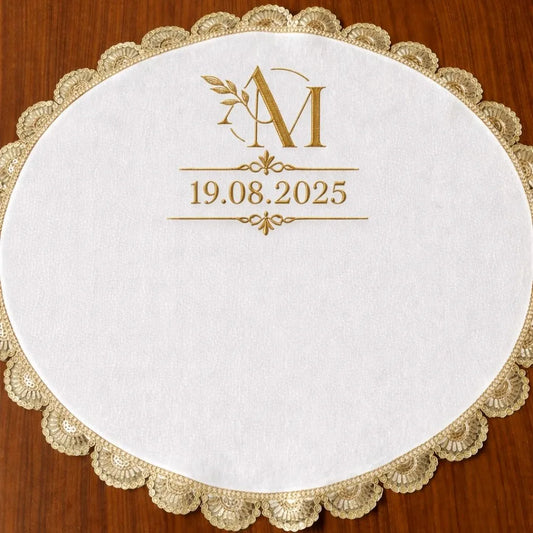 Wedding Hand Thaapa with Custom Logo and One-Line Text