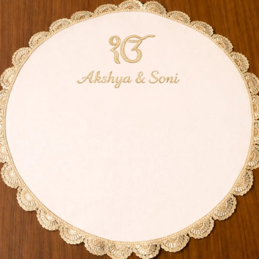 Premium Wedding Hand Thaapa with Custom Logo and 1 line Text