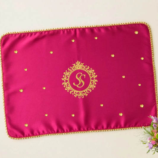 Dark Pink Mehndi Mat Customizable With Logo