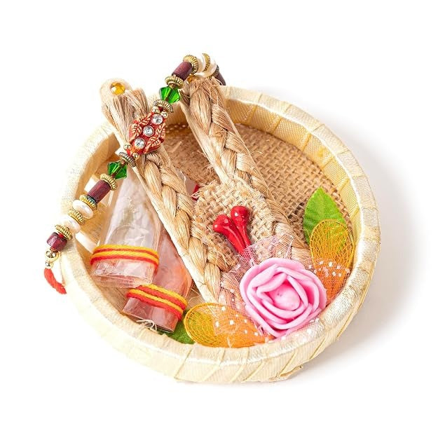 Vandan Rakhi With Mini Tilak Tray Set