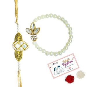 Noor Pearl Bhaiya Bhabhi Rakhi Set