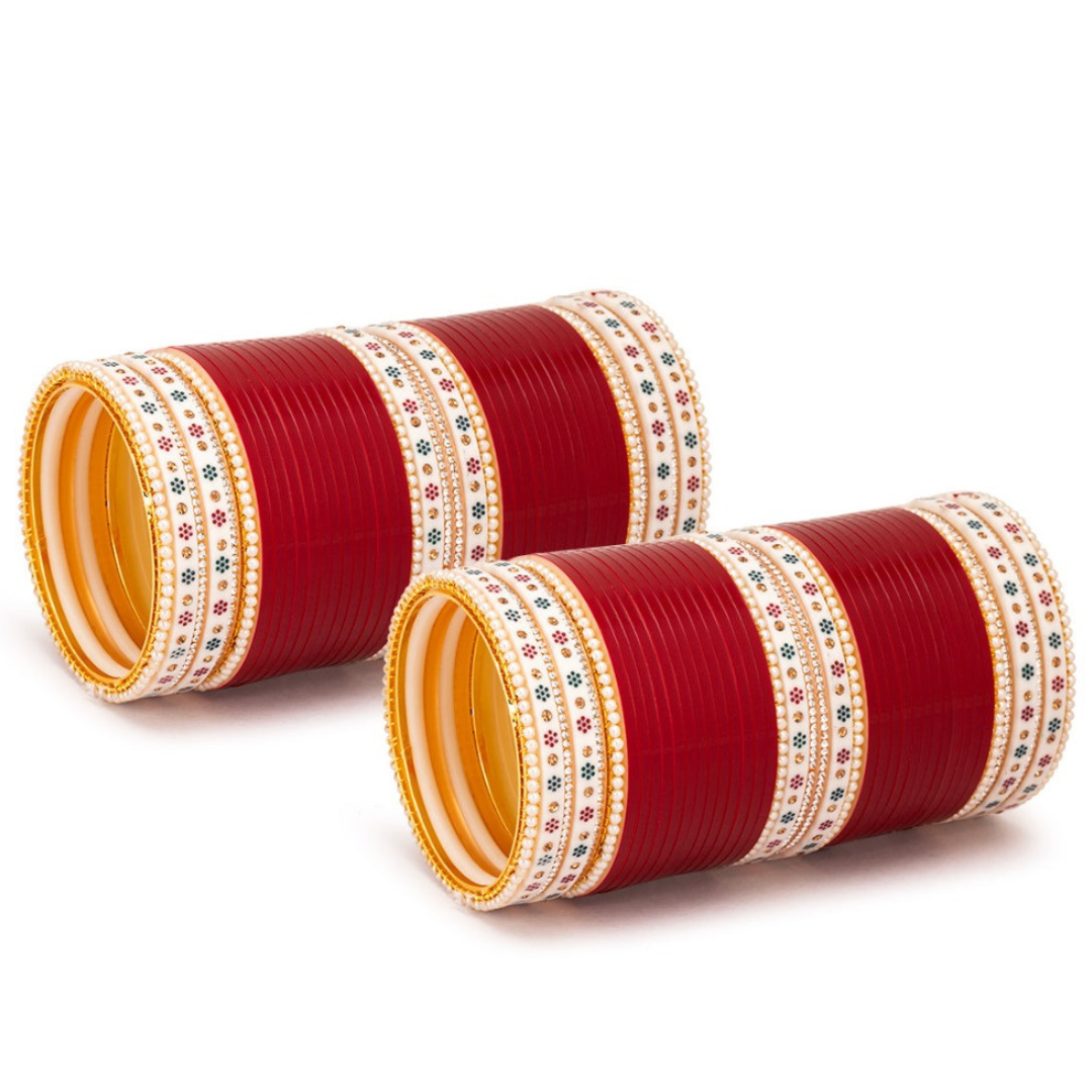 Hand Polished Red Chooda Set