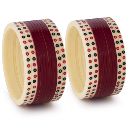 dark maroon bridal chura
