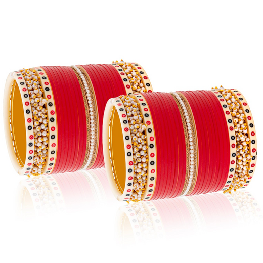 red bridal chura