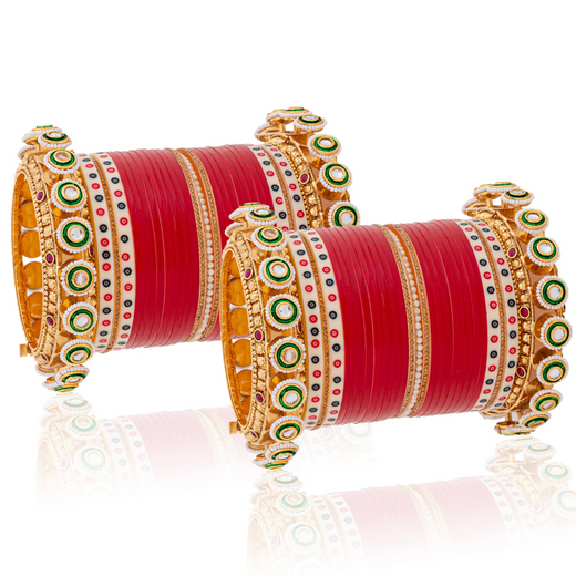 red bridal chura
