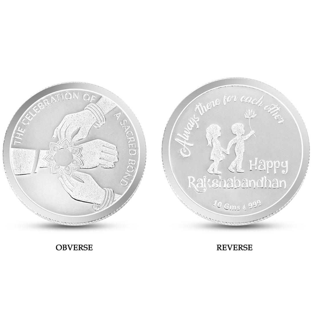 Silver Rakhi Coin- 10 grams 999 purity