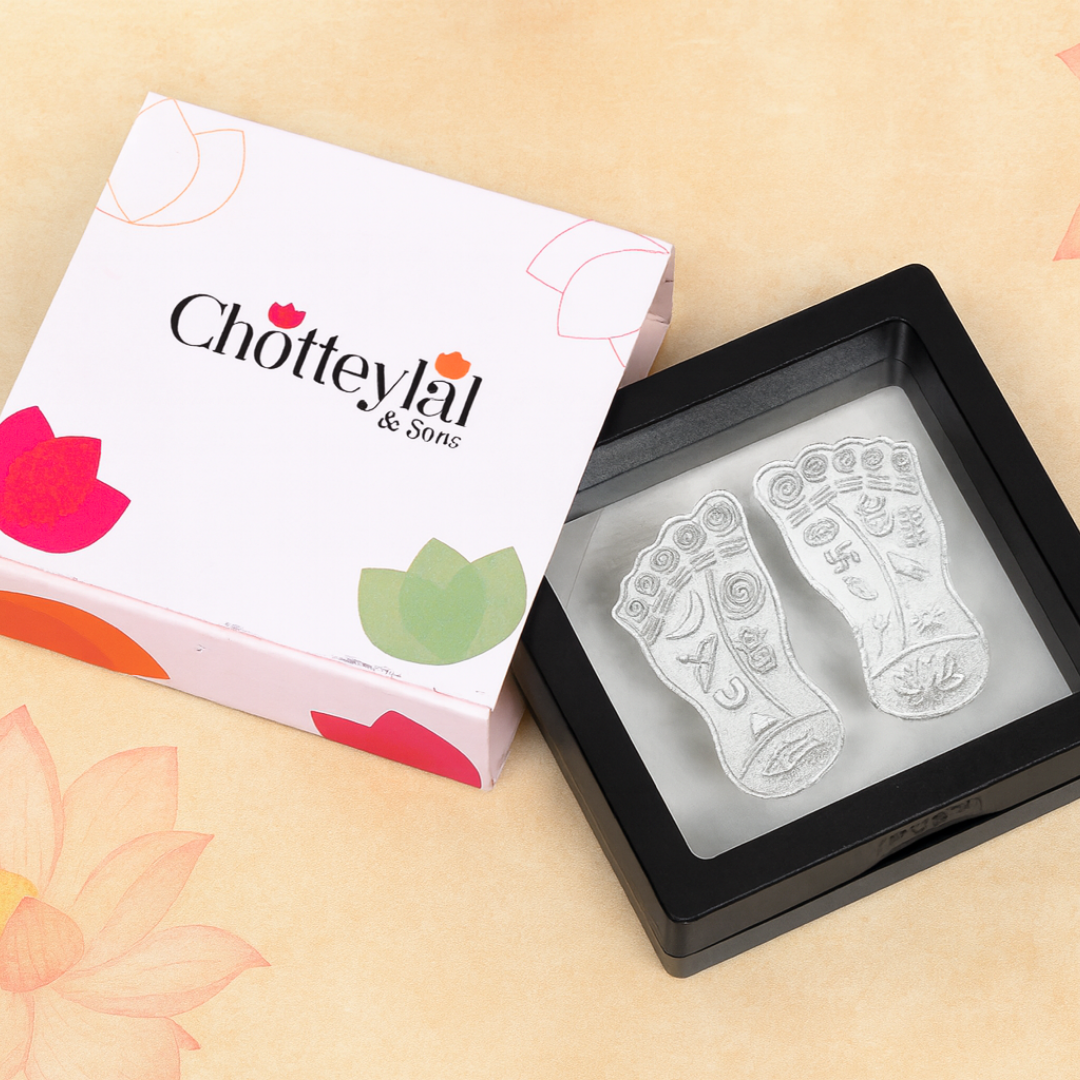 Lakshmi Charan, Single (Approx. 4 Gram), 999 Purity Silver - Ready To Ship