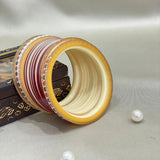 Pure Pearl Golden Shimmer Maroon Chooda