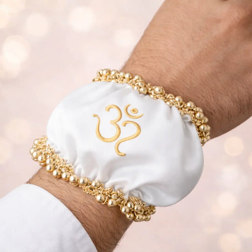 Om Premium Ivory Gaana Cover for Wedding Rituals
