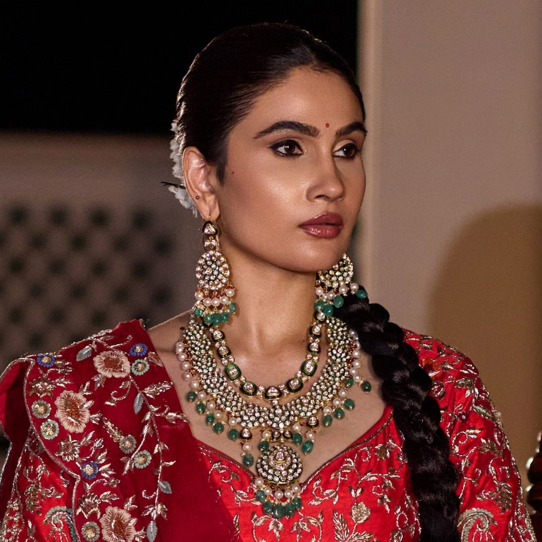 Statement Multi-Layered Polki Necklace Set - 22K Gold Plated, 92.5 Silver