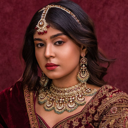 Signature Bridal Necklace Set - 22K Gold Plated, 92.5 Silver