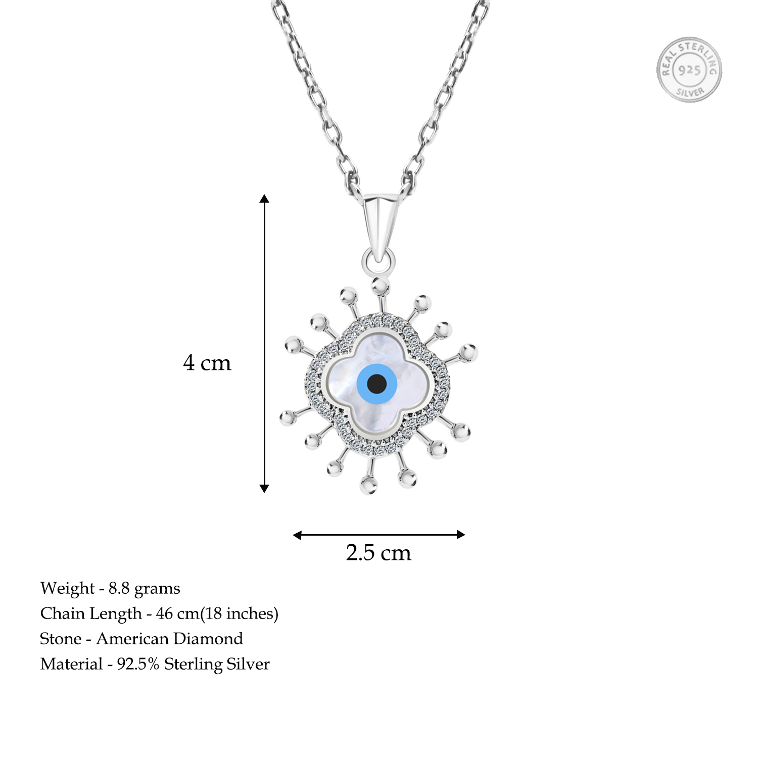 Mystic Evil Eye Silver Pendant Sterling Silver Pendant