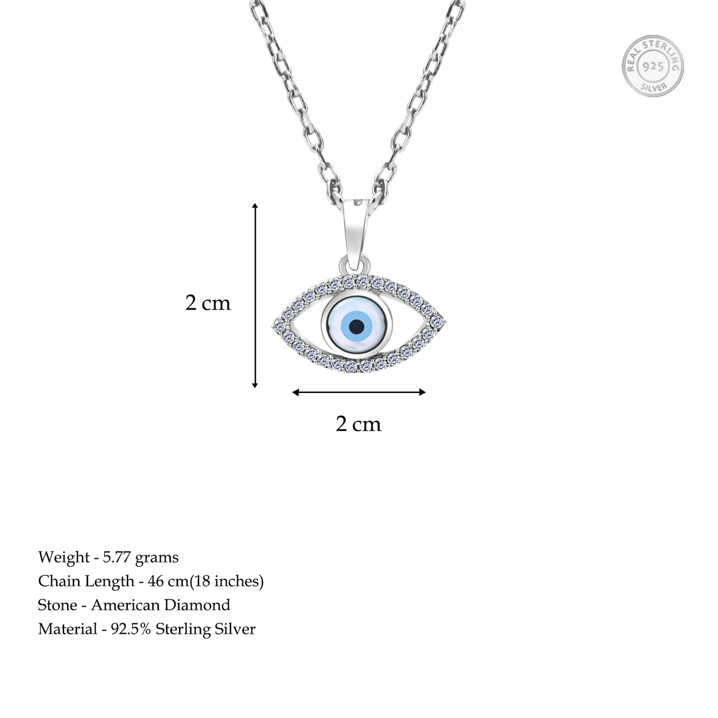 The Eye of Grace Silver Chain Pendent