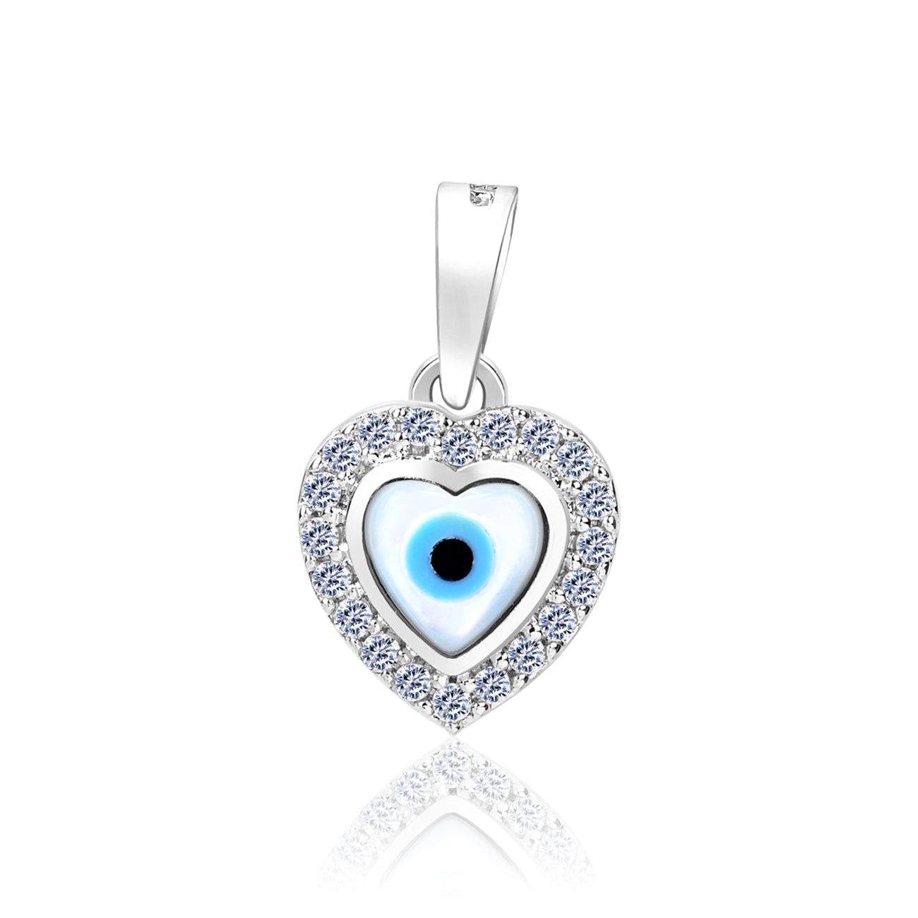 The ever glowing heart silver chain pendant