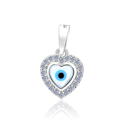 The ever glowing heart silver chain pendant