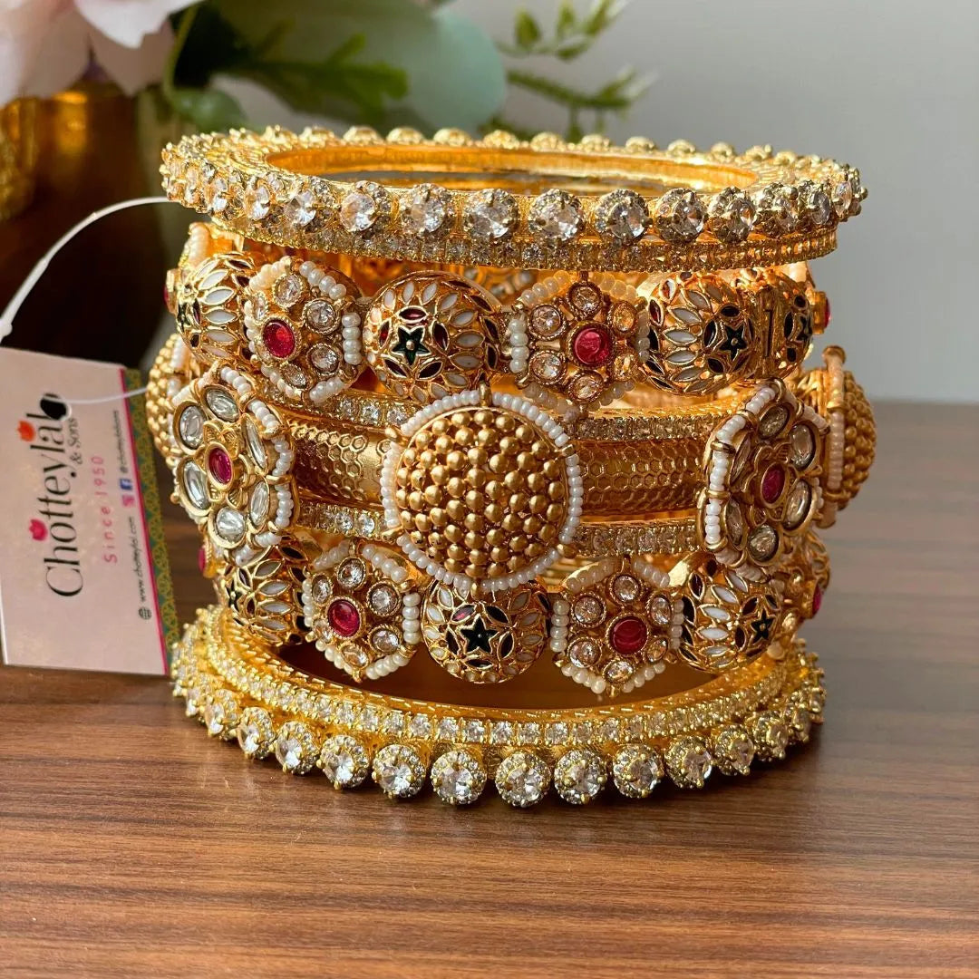 Traditional Rajasthani Kada Bangle Set Festive Bangles