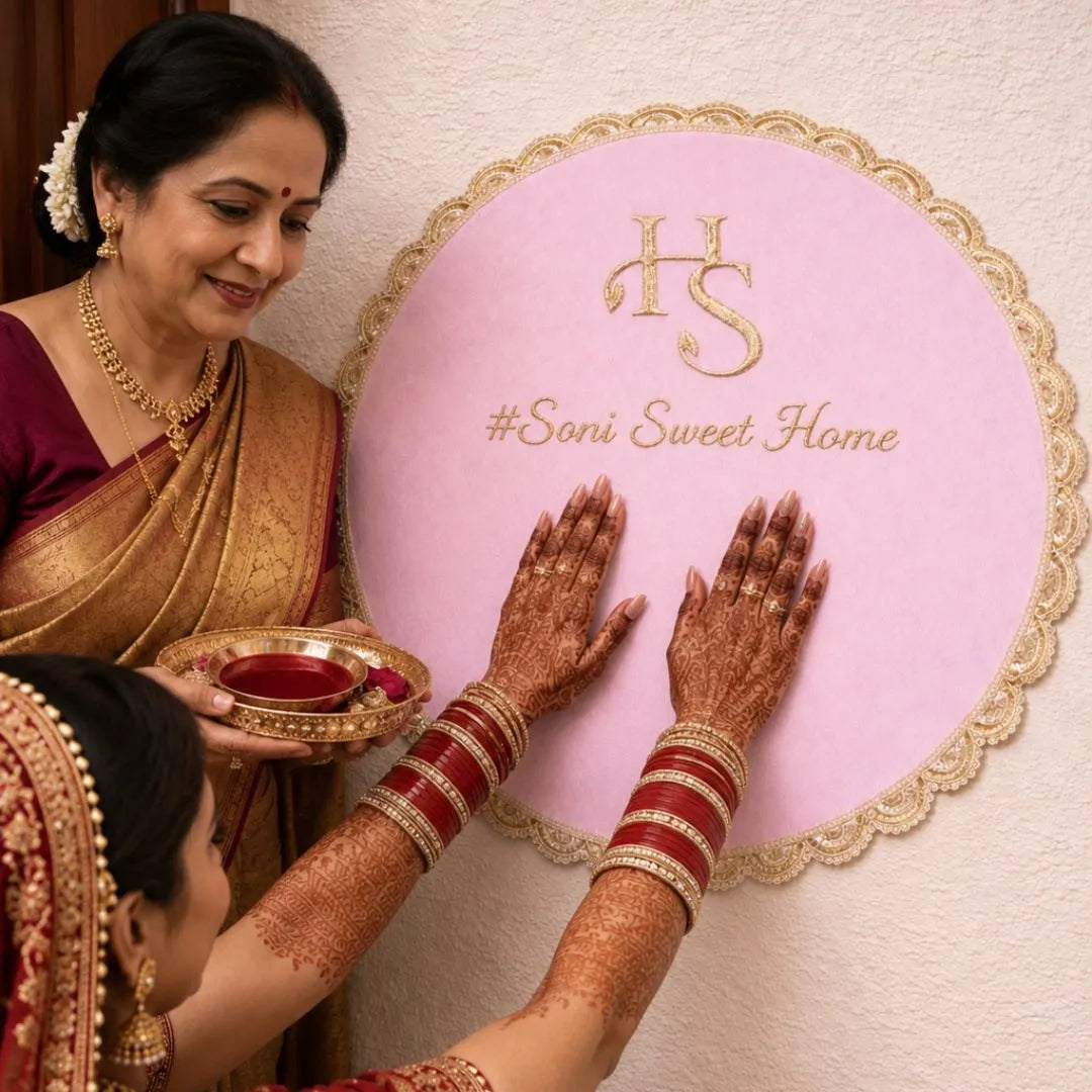 Elegant Hand Thaapa with Custom Logo and One-Line Message