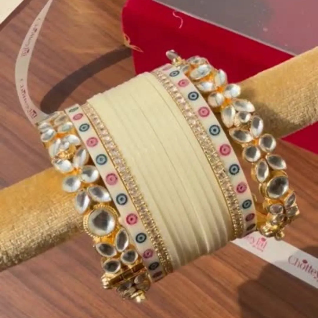 Luxury Ivory Chooda for Traditional Bridal Rituals