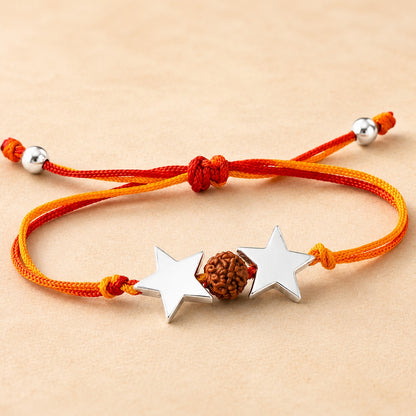 Celestial Spark Rakhi – Star Elegance Crafted in 92.5 Sterling Silver