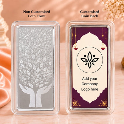 A Century of Blessings - 999 Silver Leaf In Hand Bar