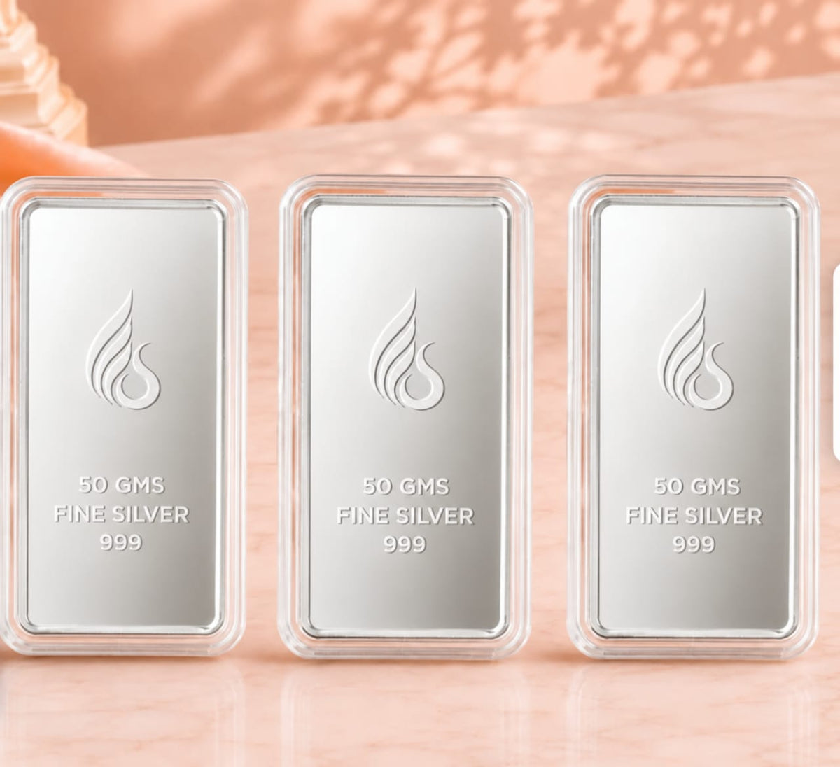Leaf in Hand 150g Premium Banyan Tree 999 Pure Silver Bar with Elegant Gift Box