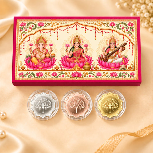 Diwali Gifts – 6g 999 Pure Silver Banyan Tree Coin