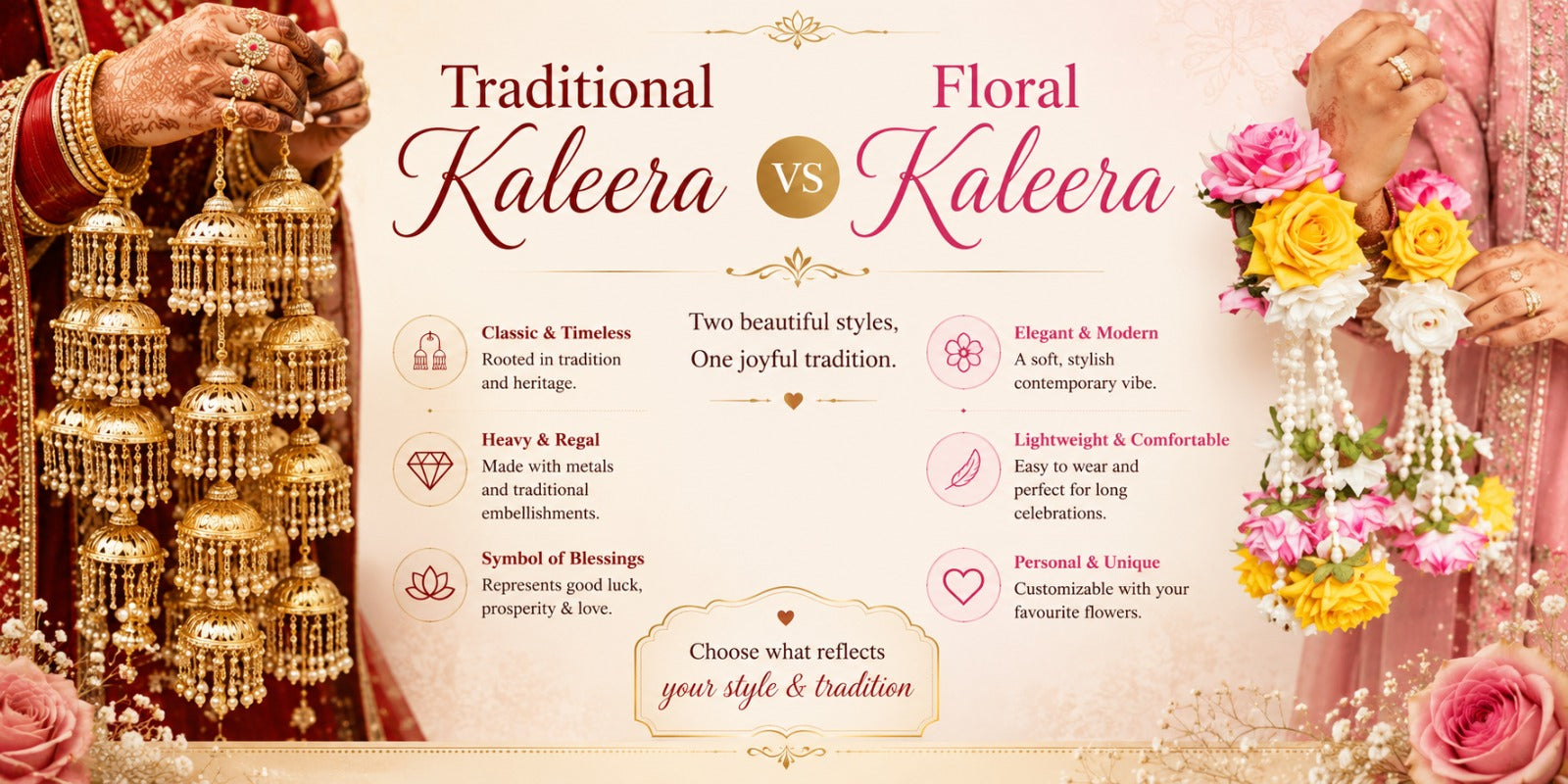 Traditional Kaleera vs Floral Kaleera