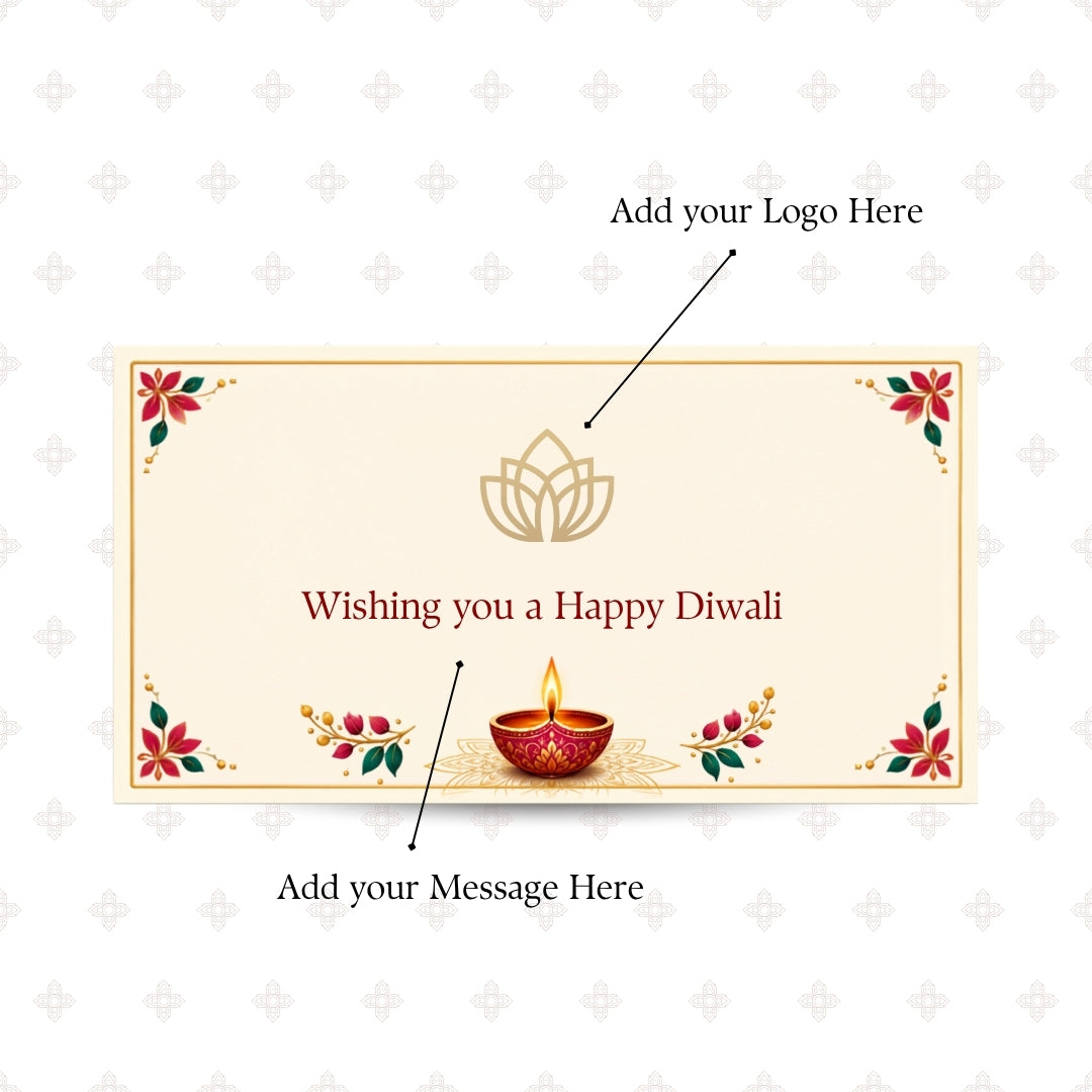 20g Flower Shape Silver Coin with Happy Diwali Print